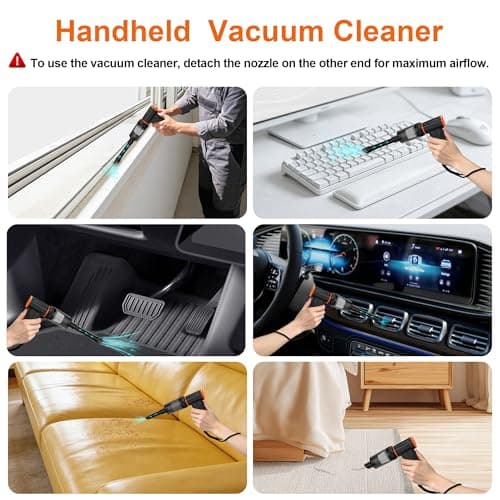 JUFINX F32MAX Compressed Air Duster-150,000RPM Super Power Electric Air Duster and Vacuum Cleaner & Bag Vacuum Sealer 3-in-1，for PC Keyboard Cleaning, Car Interior Cleaning. - Thumbnail 3