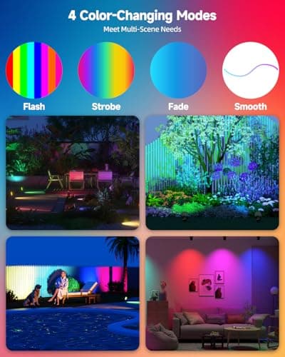 Noobibaba MR16 LED Bulb Color Changing 4W MR16 Color Changing LED Bulbs 12V Gu5.3 Bi-Pin Base Warm White+15 Multi Colors for Landscape Lighting (3 Bulbs and 1 Remotes) - Thumbnail 3