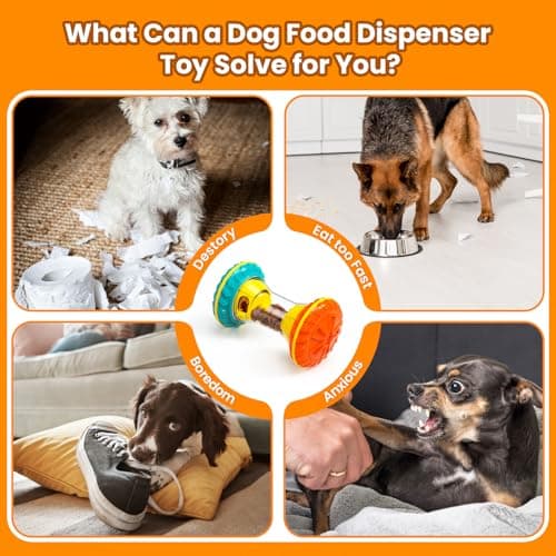 BoYoYo Interactive Dog Toys, Dog Puzzle Toys for Smart, Dog Enrichment Toy to Keep Them Busy, Treat Dispensing Toy Slow Puzzles Feeder, Yellow - Thumbnail 5