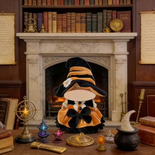 Ezcora 3 Sets Magic Dress-Up Clothes for 17cm Dolls, Bat, Witch, Bunny, Cat & Fantasy Outfits, 6.7-Inch Plush Doll Accessories with Colorful Shoes and Glasses, Kawaii Idea (No Dolls) - Thumbnail 4