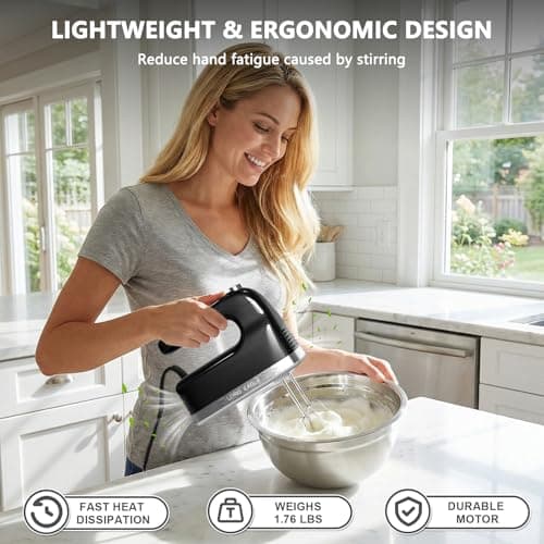 Lord Eagle 9-Speed Digital Hand Mixer Electric Handheld, 500W DC Motor - Thumbnail 6