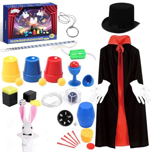 Skirfy Magic Tricks-Magic Kit for Kids Age 6-8,Magic Set with Magician Costume,Magic Wand, for Kids Boys Girls Ages 6 7 8 9 10 11 12 - Image 1
