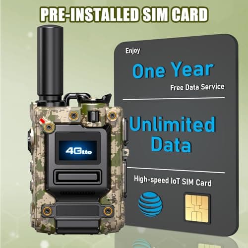 2Pcs 4G Camo Walkie Talkie for Adults,Long Range 4G 1000 Mile Rechargeable Two-Way Radios 3-Day Battery Runtime Ideal for Hiking,Camping,Work,and Emergency Use Portable Two-Way Outdoor Radio(SIM Card) - Thumbnail 3