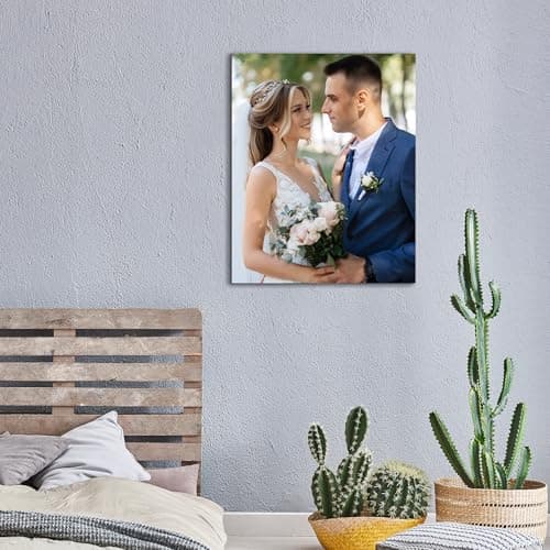 Custom Canvas Prints with Your Photos,Personalized Photo Prints Framed on Canvas Wall Art Decor for Bedroom, Living Room, Wedding Baby Pet Family Picture (8“ X 12") - Thumbnail 4