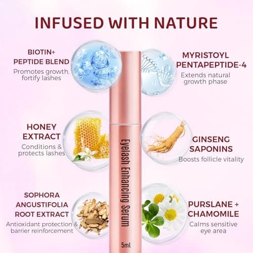 MythosFlow Eyelash Growth Serum – Lash Serum with Peptides & Biotin & Plant Extracts, Nourishing Lash & Brow Enhancing Growth for Longer, Fuller, Stronger - 5 Month Supply (5ML) - Thumbnail 5