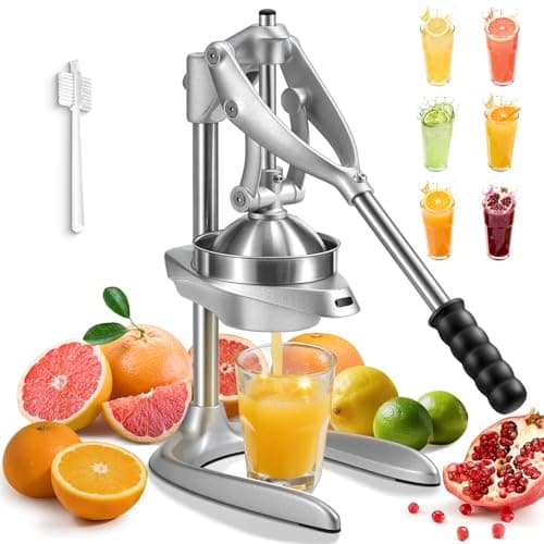 Manual Juicer, Sopito Effortless Stainless Steel Juicer Press Heavy Duty Citrus Squeezer for Orange Lemon Grapefruit Pomegranate, Easy to Clean - Image 1
