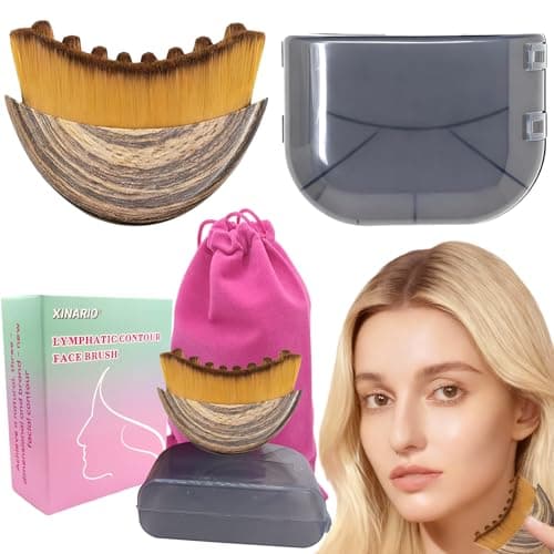 Lymphatic Contour Face Brush - Manual Lymphatic Drainage Massager for Facial Sculpting & Glowing Skin; Ergonomic Waterproof Brush for Morning De-Puffing, Travel Skincare Tool, Ideal Gift for Her - Image 1