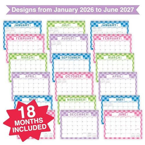 Small Desk Calendar 2026-18-Month 2026 Desk Calendar Small for Home, Office & Classroom, Standing Flip Desks Calendars 2026-2027, Gifts for Coworkers, Teachers & Students - Thumbnail 4