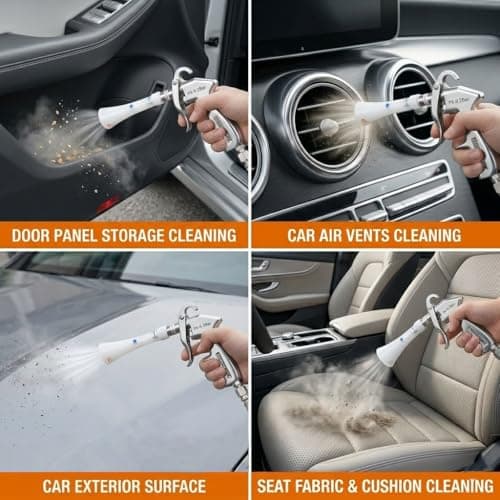 Duriumon Tornado Car Cleaning Gun with Adjustable Air Flow Nozzle, Air Blower Gun for Car Detailing, High Pressure Dry Cleaning Gun Quickly Blasts Dust & Dirt Works with Air Compressor - Thumbnail 6