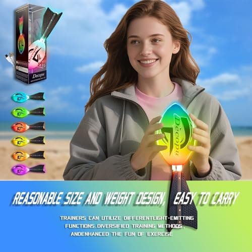 weselon Rechargeable Light Up Football for Boys Ages 6-15, Glow in the Dark Foam Football Toy with 7 RGB LEDs, No Pump Needed, Type-C Cable & Gift Box, Outdoor Birthday Gift for Kids - Thumbnail 6