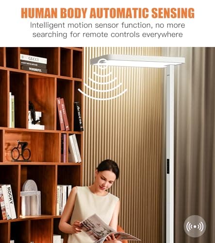 PalFish Pure Light Floor Lamp, Motion Sensor, 9500LM, 4000K, Dimmable - Thumbnail 4