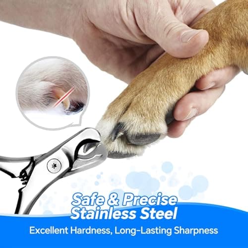 Professional Stainless Steel Dog Cat Nail Clippers & Trimmer Set, Sharp Blades for Precise Cutting, Easy-Grip Ergonomic Handle with Built-in Nail File, Durable Pet Grooming Tool for Small to Large Pet - Thumbnail 2