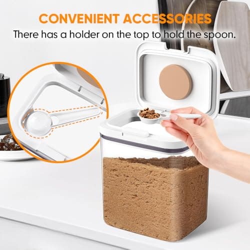 Moryimi Brown Sugar Container Airtight, 2 Quart Brown Sugar Keeper Storage Container with Spoon - Thumbnail 5