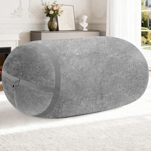 Homguava 6FT Bean Bag Chair Giant Bean Bag Chairs for Adults with Memory Foam Filled,Beanbag Chair with Soft Faux Fur Cover,Comfy Bean Bag Sofa Lounger for Living Room,Game Room,Bedroom - Thumbnail 4