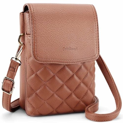 Goinsound RFID Small Crossbody Bags for Women Crossbody Phone Purse with RFID Blocking Credit Card Slots Brown - Image 1