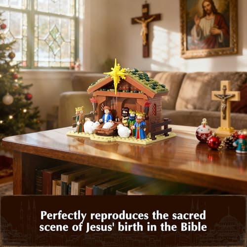 JAKI The Nativity Building Set, Jesus Building Block Set, Toy of Faith Series, Bible Story Jesus, Decoration for Prayer Room, Church, Toy for Adults, Christian, Religious - Thumbnail 5