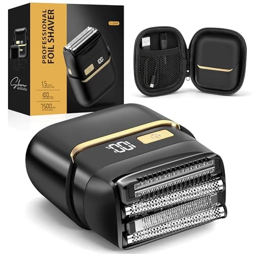 Electric Razor for Men, Advanced Foil Shaver with 4 Floating Blades(2 Foils + 2 Trimmers), Close Shave Without Tugging, Travel Electric Razor for Teenagers, Men & Fathers - Image 1