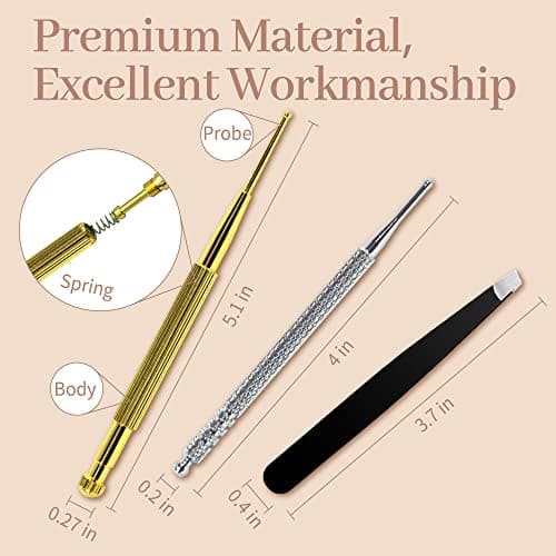 1200Pcs Ear Seeds Acupuncture Kit, Auricular Sticker Kit with Ears Seed, Acupuncture Pen, Acupressure Ear Chart, Tweezers - Thumbnail 6