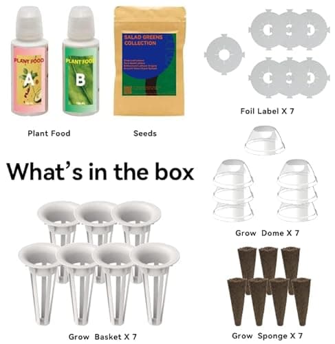 inbloom Salad Green Seed Pod Kit for AeroGarden, Ahopegarden, GARDENCUBE, MUFGA, 7 Pods (350+ Seeds with American Fast/Paris Island/Buttercrunch Lettuce, Swiss Chard, Spinach, Cauliflower, Cabbage) - Thumbnail 3