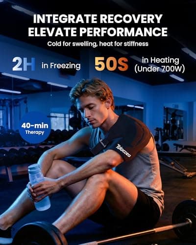 Tolaccea Shoulder Ice Pack Brace with Integrated Triple-Layer Coldfocus Gel, Shoulder Compression Frozen Sleeve with 40-Min Cold & Hot Therapy for Rotator Cuff, Tendonitis, Surgery Recovery - Thumbnail 4