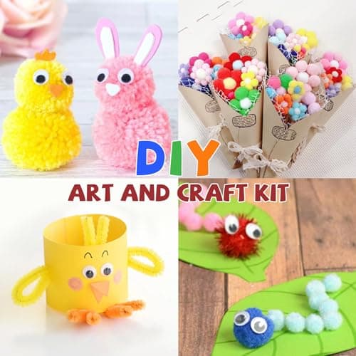 Itopstar Arts and Crafts Supplies Kit Craft Set for Kids-Art Supplies Kids Art Supplies for Preschool, Homeschool and Kindergarten DIY Crafting Projects - Thumbnail 4