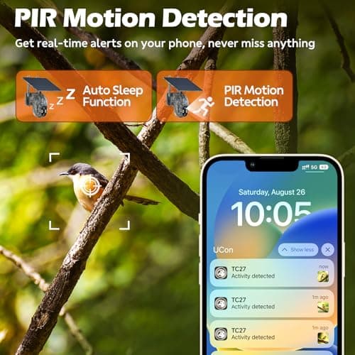 VOOPEAK Cellular Trail Camera, 4G LTE Cellular Security Camera Wireless Outdoor with 360° Live Streaming, 2.5K Game Camera with Solar Powered for Hunting, Wildlife, No WiFi, Motion Activated, 2 Pack - Thumbnail 6