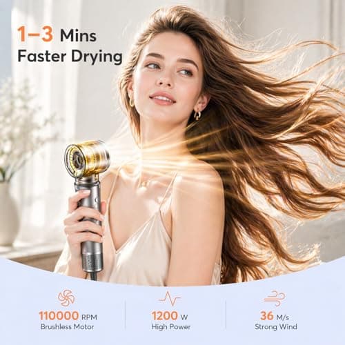 Bopcal Hot Air Styler Wrap, Multi Hair Styler Dryer Brush, 110,000 RPM Fast Drying Hair Dryer Brush with Auto Curling, No Heat Damage Ionic Styler for Curl, Straighten & Volume - Thumbnail 3