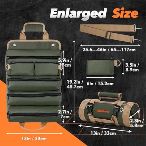 Gifts for Men, Roll Up Tool Bag, Anniversary Birthday Gifts for Men Dad Husband Him Boyfriend, Father Day Gifts for Dad Who Have Everything, Portable Tool Organization for Mechanic Welding Electrician - Thumbnail 4