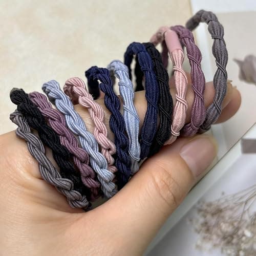 GEMGIMY Hair Ties Elastics for Thick & Thin Hair, No Damage Boho Hair Rubber Bands, Braided Ponytail Holders No Pull, Cute Hair tie for Women Girls| 24 pcs Colorful Hair Accessories - Thumbnail 6