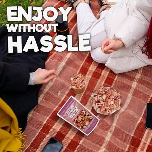 Freeze Dried Strawberry Shortcake Bites - Crunchy & Sweet Snack 2oz Freeze-Dried Space Ice-Cream Pack Dehydrated Resealable Gift Bag - Thumbnail 4