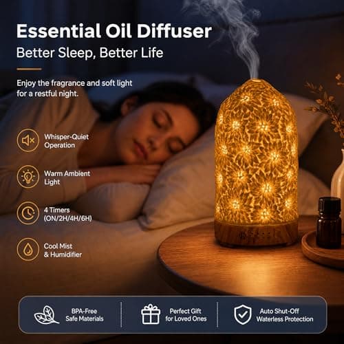 Sunflower Ceramic Essential Oil Diffusers,Small Cute for Office, Home for Aromatherapy,Bedroom Humidifier Air Fragrance,Room Scent, Smell,Light Decor para Casa De Essentials Aesthetic Electric Aroma - Thumbnail 4
