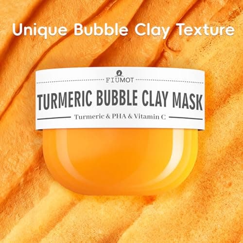 FIUMOT Turmeric Vitamin C Bubble Clay Mask, Hydrating and Deep Cleansing Pore Face Mask with PHA, Pore Cleansing and Oil Balancing Skincare 3.53oz - Thumbnail 2