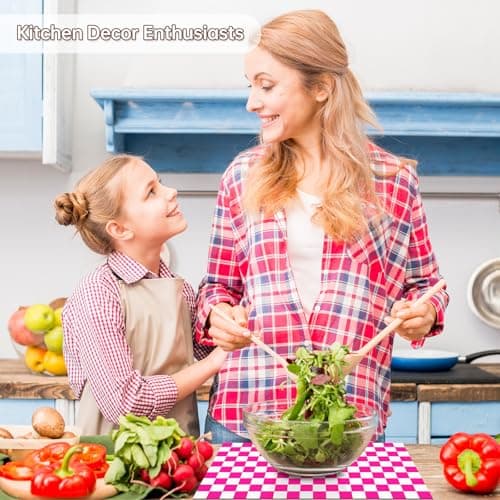 Checkered Dish Drying Mat for Kitchen Counter 24x16 Inch, Super Absorbent Microfiber Resistant Mat, Reusable Place Mats,Aesthetic Coffee Car Accessories,Office Desk Pad Protector,Kitchen Mat - Thumbnail 3