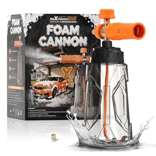 maXpeedingrods Foam Cannon for Pressure Washer, Wide Mouth Quick Release Car Wash Foam Gun with Adjustable Soap Cannon, Thick Snow Foam Lance for Car Wash, 1/4'' Quick Connector, with 2 Orifice Nozzle - Image 1
