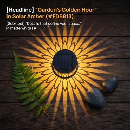 Solar Sunflower Projection Lights Outdoor, New Version Solar Mandala Light, Solar-Powered Decor Light for Wall, Yard, Garden, Patio, Backyard Decor, Waterproof Metal Fence Lights, WarmLight, 1 Pack - Thumbnail 5