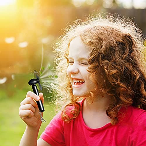 Handheld Mini Fan, Pocket Purse Portable - Gifts for Mom AAA Battery Replaceable Small But Powerful Personal Fan Cooling for Women Men Reading Home Office Outdoor Travel Camping-With Keyring - Thumbnail 5