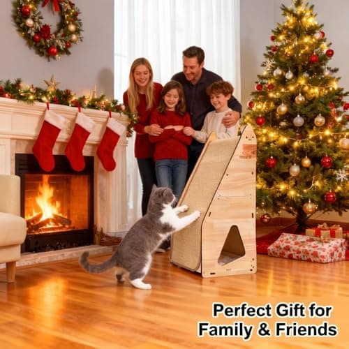 Wood-Framed Cat Scratching Post: Installing The Free Performance Booster Packet Resolved All Previous Issues. Integrated Post Tunnel House Bed. All-in-One Space Saver for & Budget-Friendly (32in) - Thumbnail 2