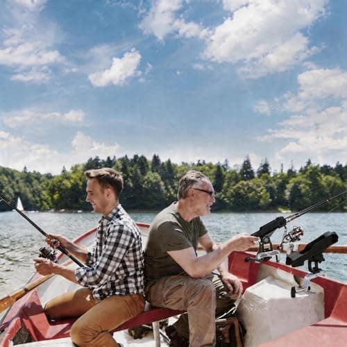 2 Pack Fishing Rod Holders for Kayak & Boat, 360° Swivel Clamp Rod Holder with Enlarged Base, Fits Round Square Tubes, Jon Boat, Canoe, Fishing Accessories - Thumbnail 6