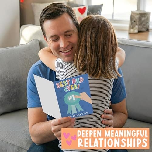 Hadley Designs Happy Father's Day Card from Son or Daughter - Fathers Day Cards from Kids, Fathers Day Card for Son Husband Brother Uncle Son-in-law or Father-in Law - Thumbnail 4