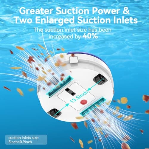 Poolease X1 Cordless Robotic Pool Vacuum, Automatic Pool Cleaner with 45W Dual-Motor, Ideal for Inground Above-Ground Flat Pool, 2L Debris Capacity - Thumbnail 4