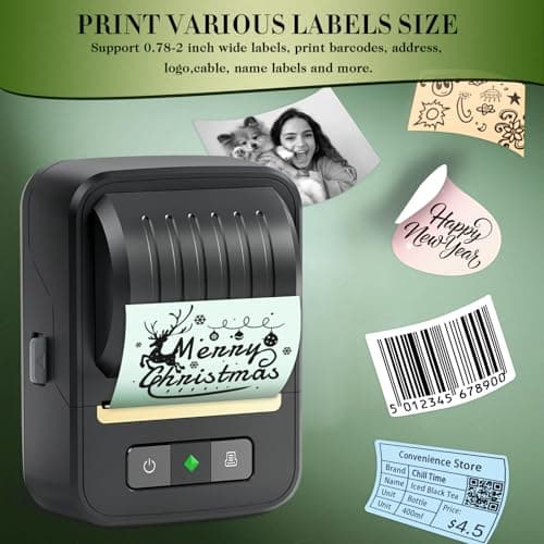 Anycash Label Maker Machine with Tape, 2 Inch Portable Bluetooth Label Makers, N20 Wireless Thermal Label Printer for Small Business, Office, Home, School, Barcode Address Logo Labeler for Phone - Thumbnail 5