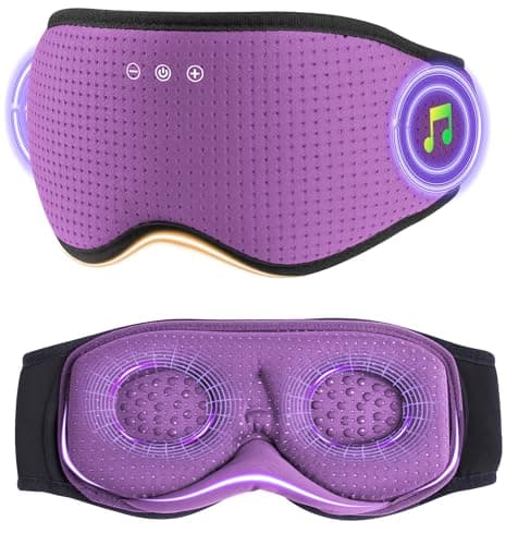 MUSICOZY Sleep Headphones with Bluetooth 5.4 Sleep Mask, Removable 3D Eye Cups for Zero Pressure Comfort, Wireless Bluetooth Eye Mask for Sleeping with Timer - Image 1