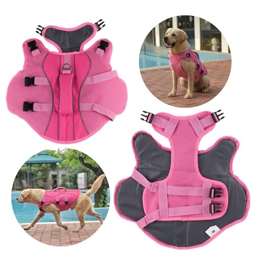 PETDSH Dog Life Jacket Small, High Flotation Dog Life Vest for Swimming Boating, Reflective Puppy Lifejacket with Superior Buoyancy and Rescue Handle, Adjustable Safety Dogs Floating Vests - Thumbnail 6