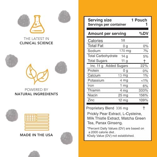 Toast! Before You Drink Gummies - Alcohol & Liver Support Supplement for Drinking & Better Morning - Recovery, Relief & Detox - L-Cysteine, Milk Thistle, Ginseng, Vitamins - Cherry Flavor - 10 Packs - Thumbnail 6