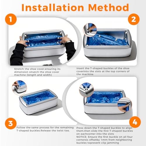 VMYTH Upgraded Automatic Shoe Cover Dispenser,Shoe Cover Machine With 200pcs Disposable Covers And Fits Most Shoes Size,Shoe Covers Disposable Dispenser For Home,Factory,Office,Laboratory - Thumbnail 6