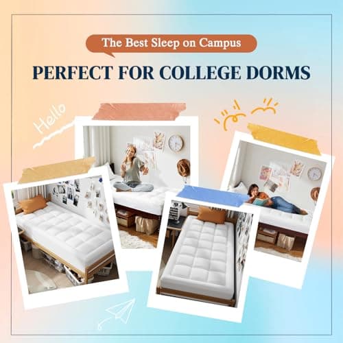 ELEMUSE Twin XL Dual Layer 3 Inch Memory Foam Mattress Topper for College Dorm Bed Room Essentials, 2 Inch Cooling Gel Foam and 1 Inch Soft Pillow Top Pad Extra Long Twin, Extra Support - Thumbnail 6