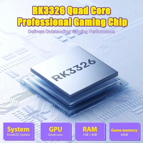 R36T Retro Gaming Console, 3.5''IPS Screen CRT-Inspired, Handheld Game Console 64GB with 18000+ Classic Games Supports WiFi Networked Fighting and OTG,with Portable Case(Dark Blue 64GB) - Thumbnail 6