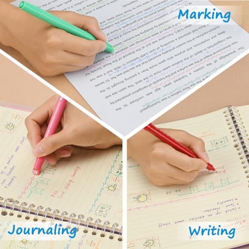 AECHY 18PCS Curve Highlighter Pen Set, Dual Tip Marker Pens with 18 Different Curve Shapes & 18 Colors Mark Lines, Aesthetic Curve Marker Highlighter for Journal Planner School Supplies - Thumbnail 6