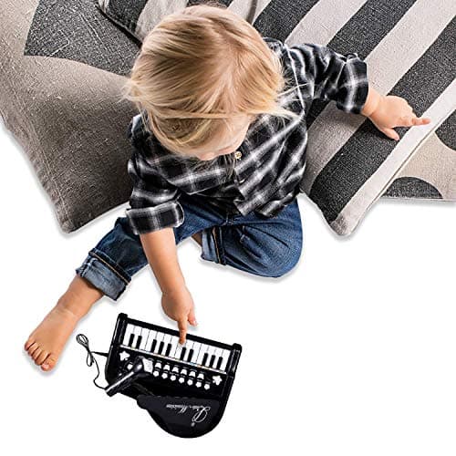 Love&Mini Toddler Piano - 24 Keys Black Baby Piano Toys with Microphone, Birthday Gifts for 3+ Year Old Girls and Boys - Thumbnail 4