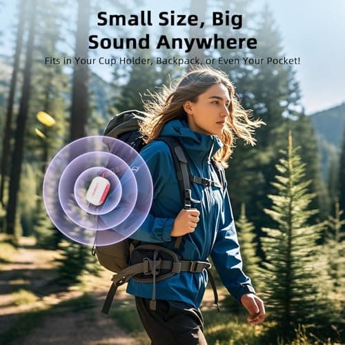 LOBKIN Portable Bluetooth Speaker,IP67 Waterproof Small Bluetooth Speaker 20H Playtime 10W Loud Sound BT 5.4 Wireless Stereo Pairing for Home/Outdoors/Travel - Thumbnail 4